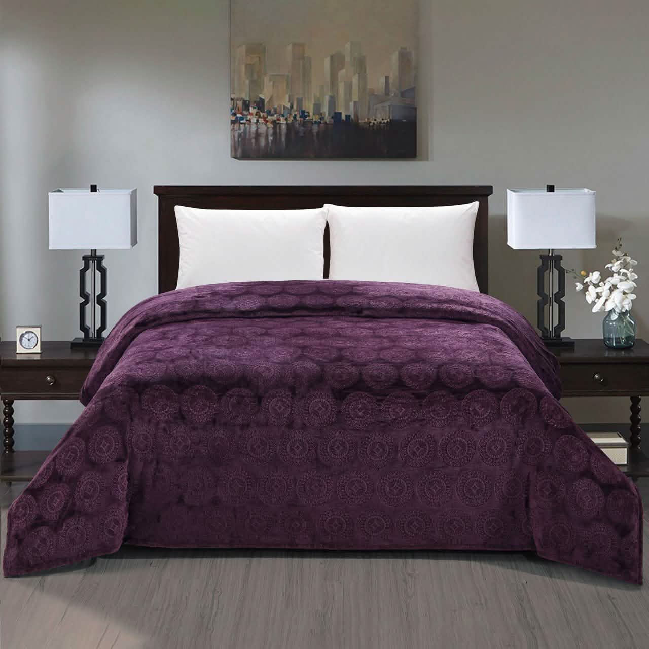 Caesar French Collection Flannel Fleece Blanket DailySale