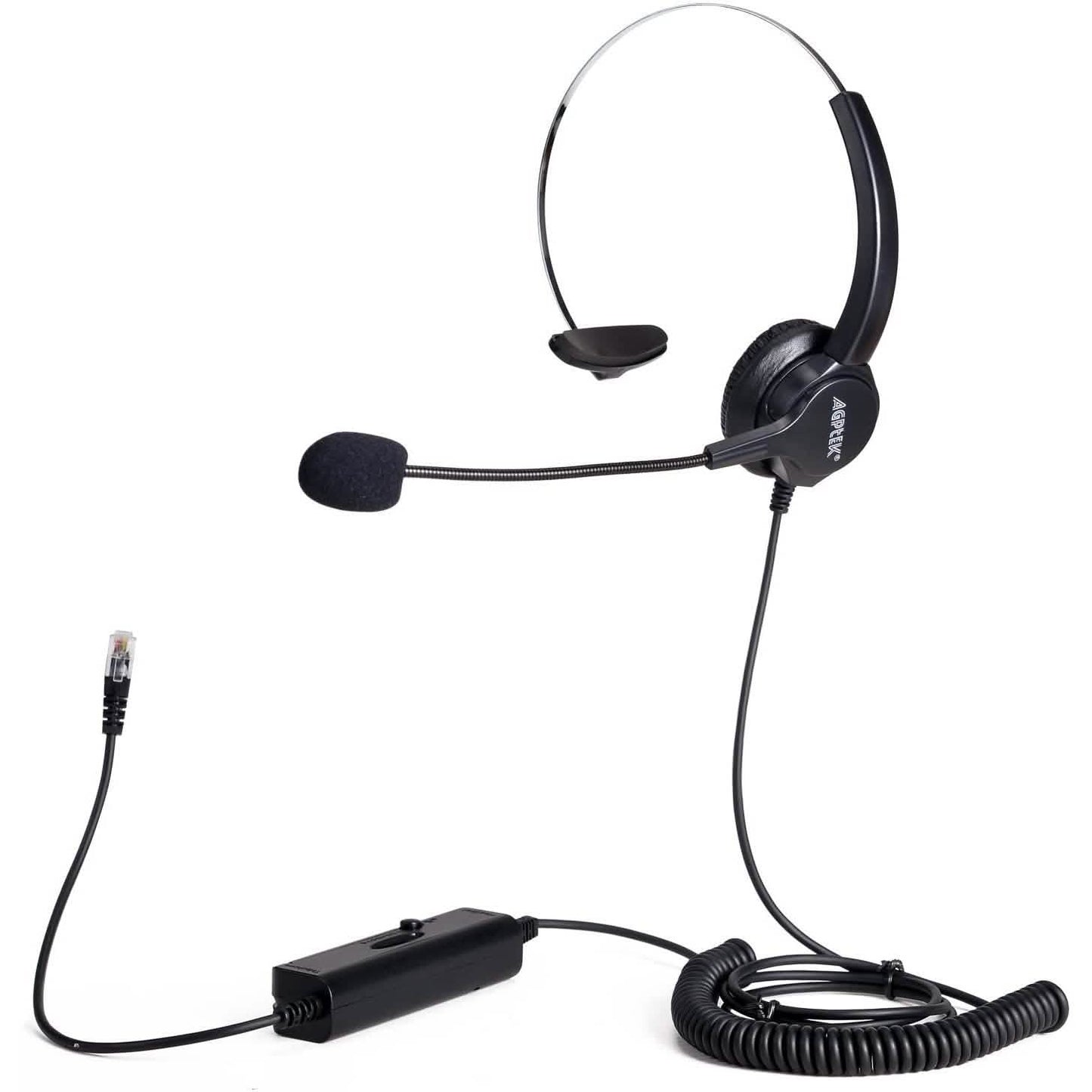 Call Center Hands-Free Noise Cancelling Corded Monaural Headset DailySale