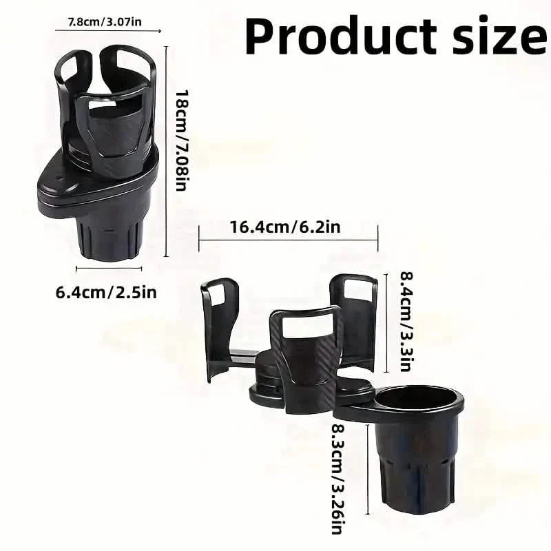 Car Adapter Adjustable Multifunctional Dual Cup Holder With Phone Holder Aromatherapy Organizer DailySale