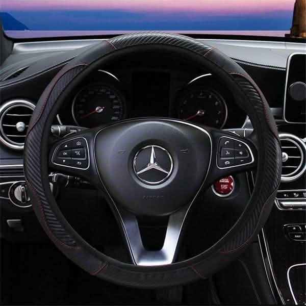 Car Auto Steering Wheel Cover Carbon Fibre Breathable Anti-slip Protector DailySale