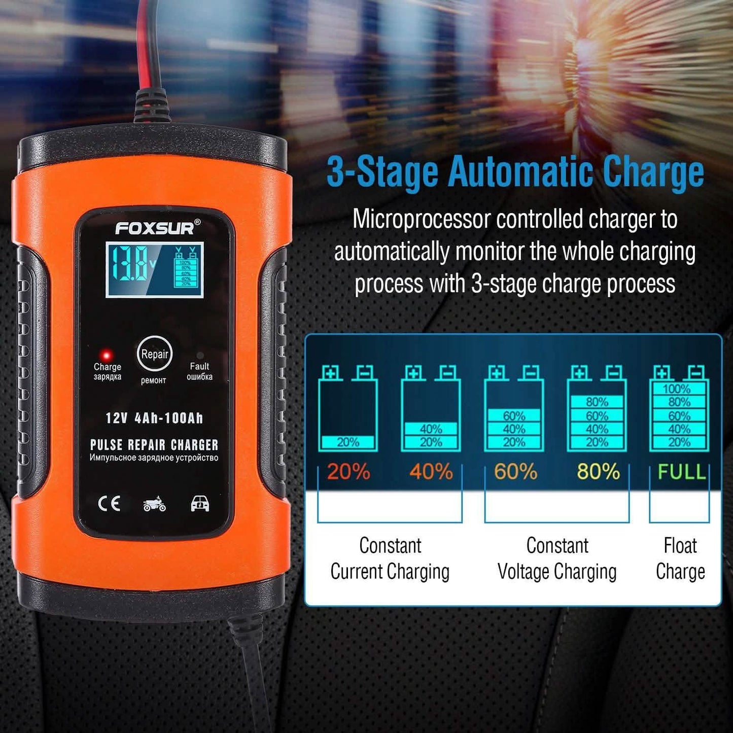 Car Battery Charger 12V 5A Recover Pulse Repair DailySale