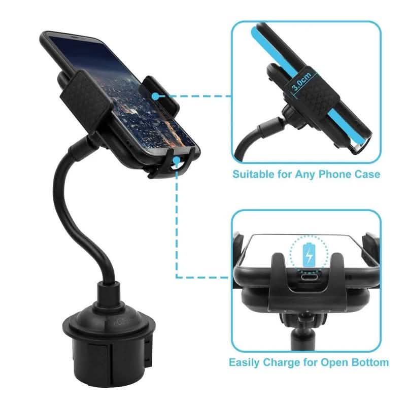 Car Cup Holder Phone Mount Adjustable Gooseneck Phone Stand DailySale