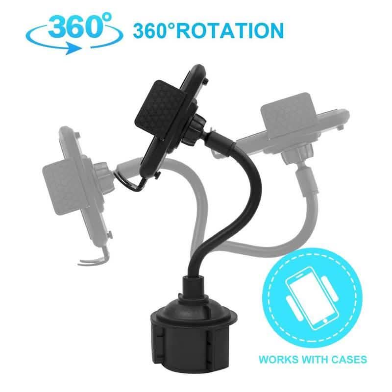 Car Cup Holder Phone Mount Adjustable Gooseneck Phone Stand DailySale