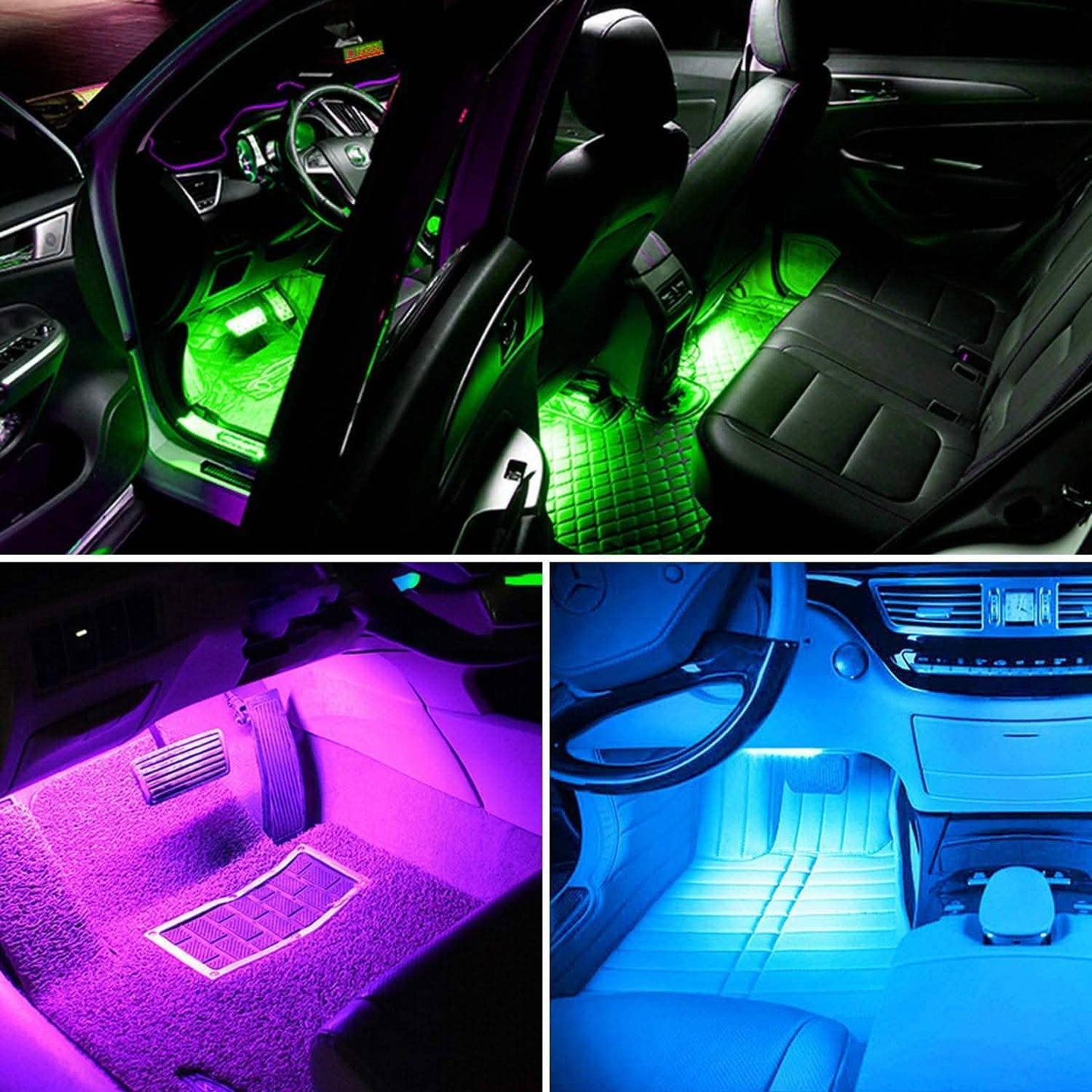 Car LED Strip Lights with Sound Active Function and Remote Controller DailySale