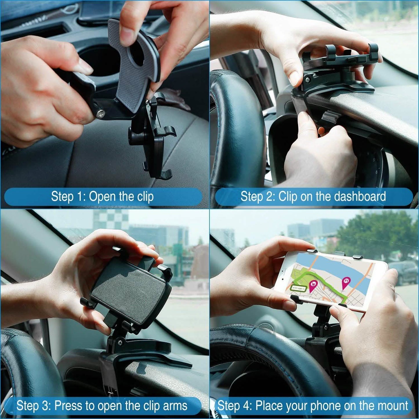 Car Non-slip 360°Rotation Dashboard Phone Holder DailySale