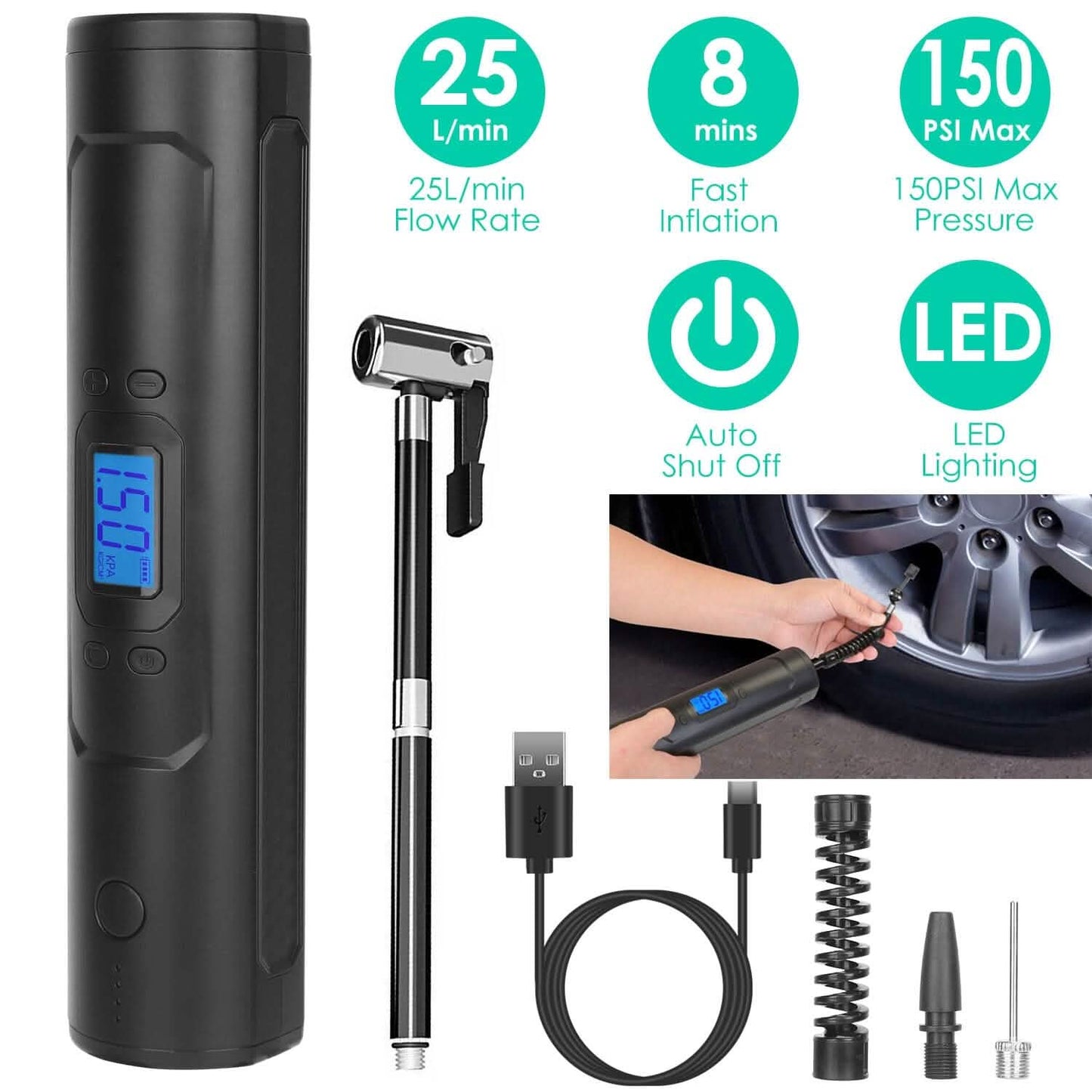 Car Tire Inflator Pump DailySale