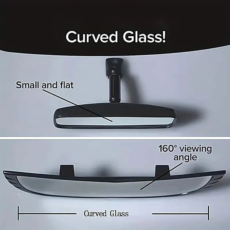Car Wide Angle Rearview Mirror Curved Interior Large Field Of View Inside Mirror DailySale