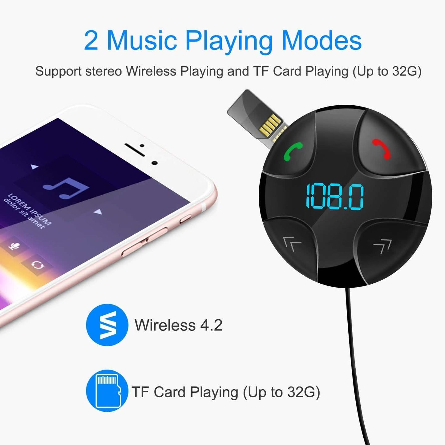 Car Wireless FM Transmitter V4 .2 Car MP3 Player DailySale