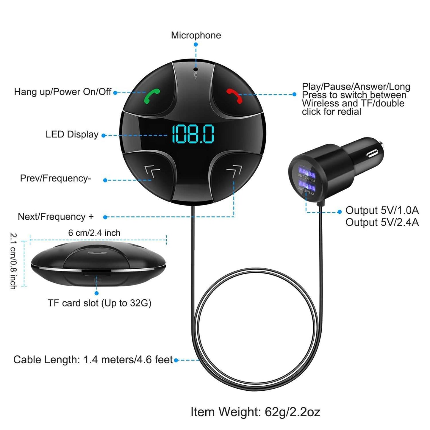 Car Wireless FM Transmitter V4 .2 Car MP3 Player DailySale