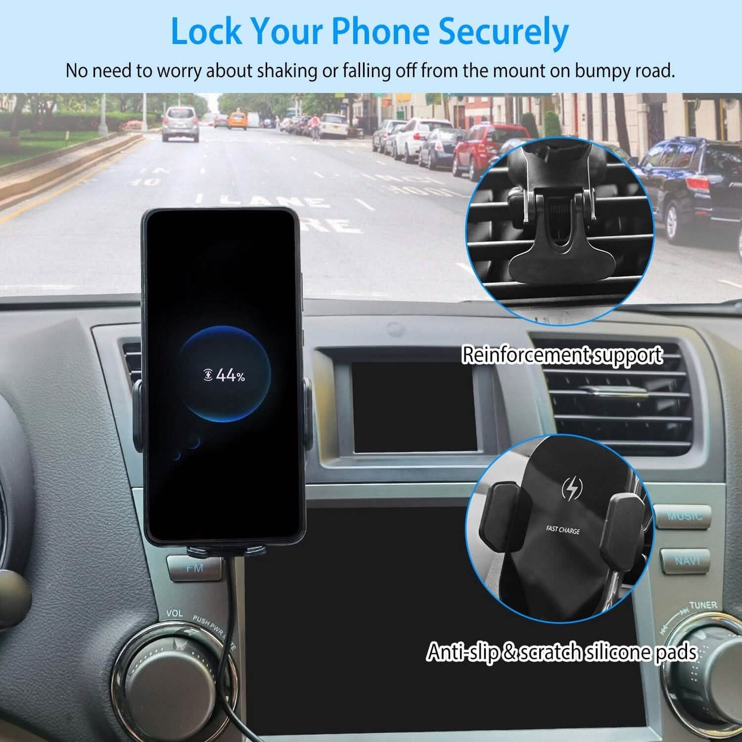 Car Wireless Phone Charger Car Air Vent Phone Mount DailySale