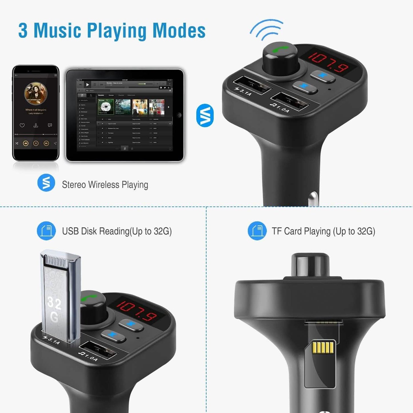 Car Wireless V5.1 FM Transmitter DailySale