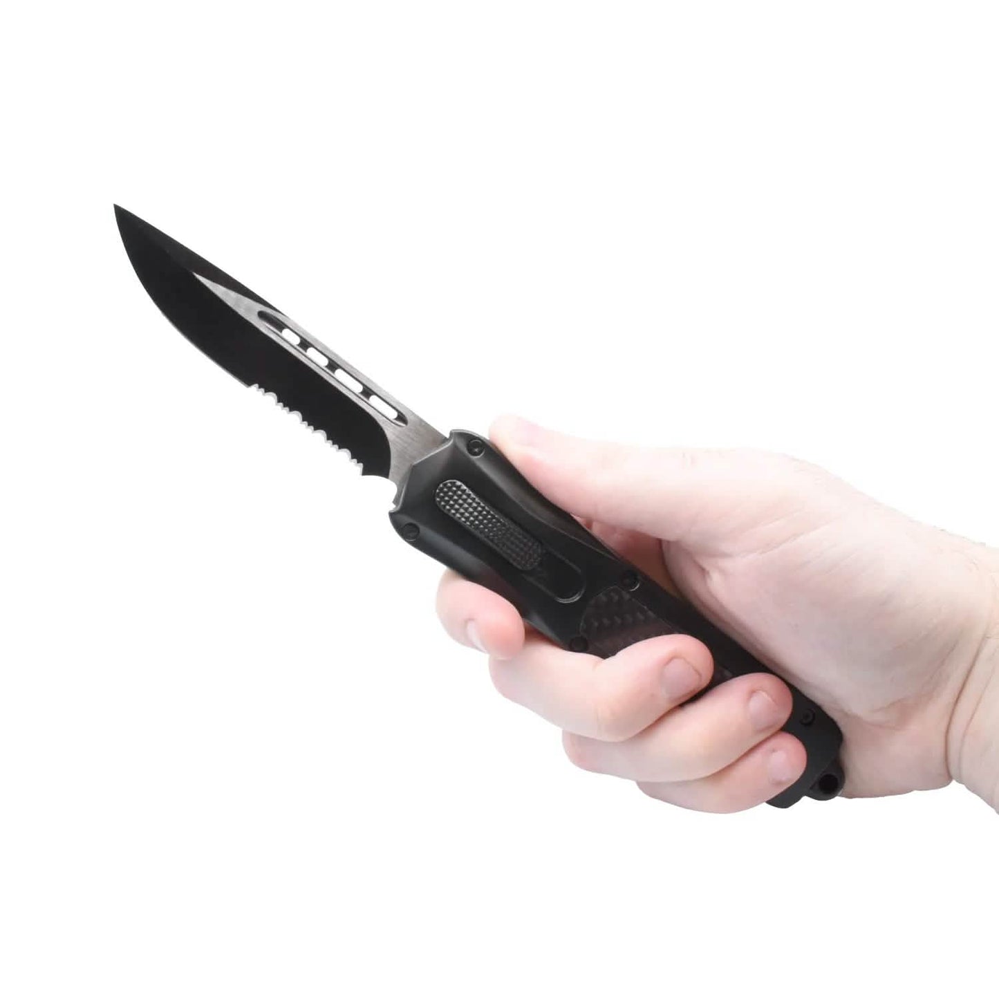 Carbon Fiber Automatic OTF Knife with Belt Clip DailySale