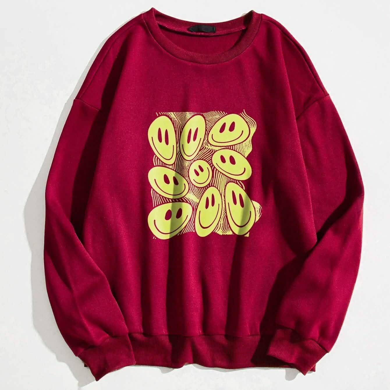 Cartoon Graphic Thermal Lined Oversized Sweatshirt DailySale