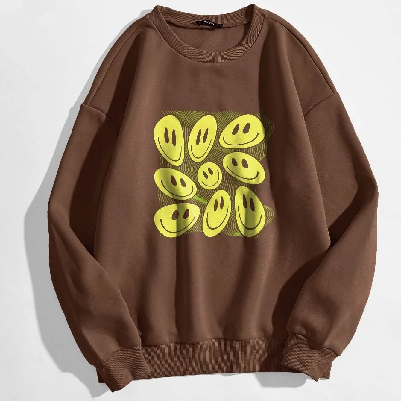 Cartoon Graphic Thermal Lined Oversized Sweatshirt DailySale