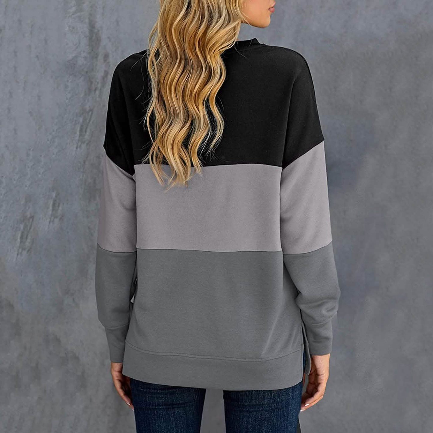 Casual Crewneck Tie Dye Sweatshirt Striped Printed Loose Soft Long Sleeve Pullover Tops Shirts DailySale