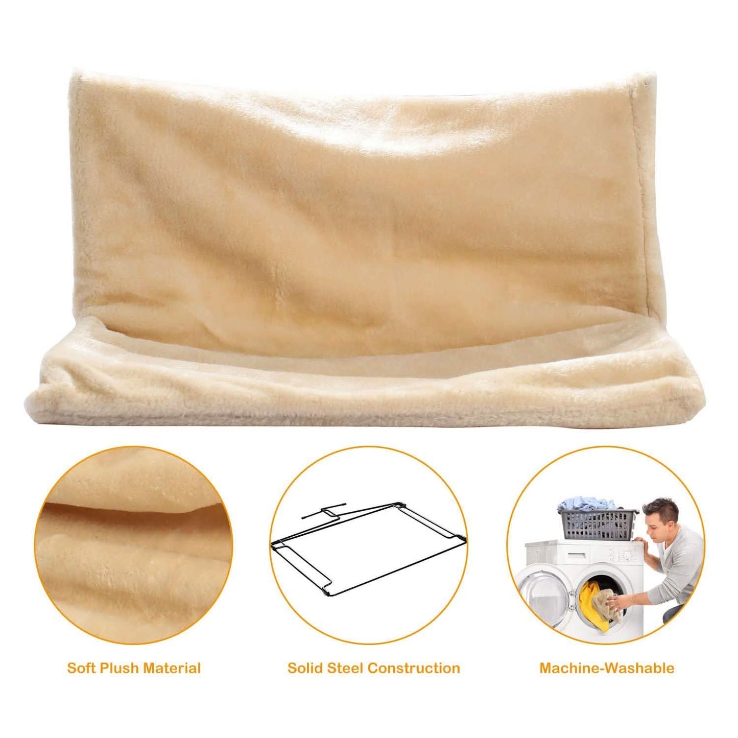 Cat Radiator Bed Pet Hammock Hanging Mat Blanket with Metal Frame DailySale