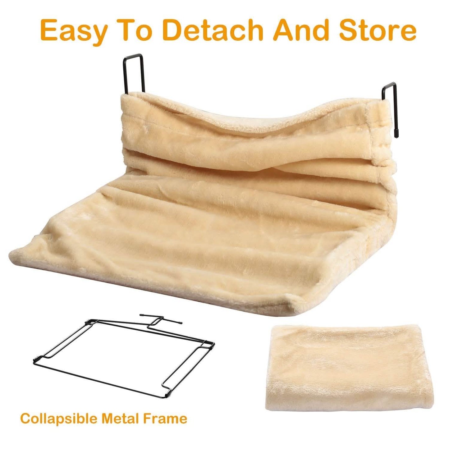Cat Radiator Bed Pet Hammock Hanging Mat Blanket with Metal Frame DailySale