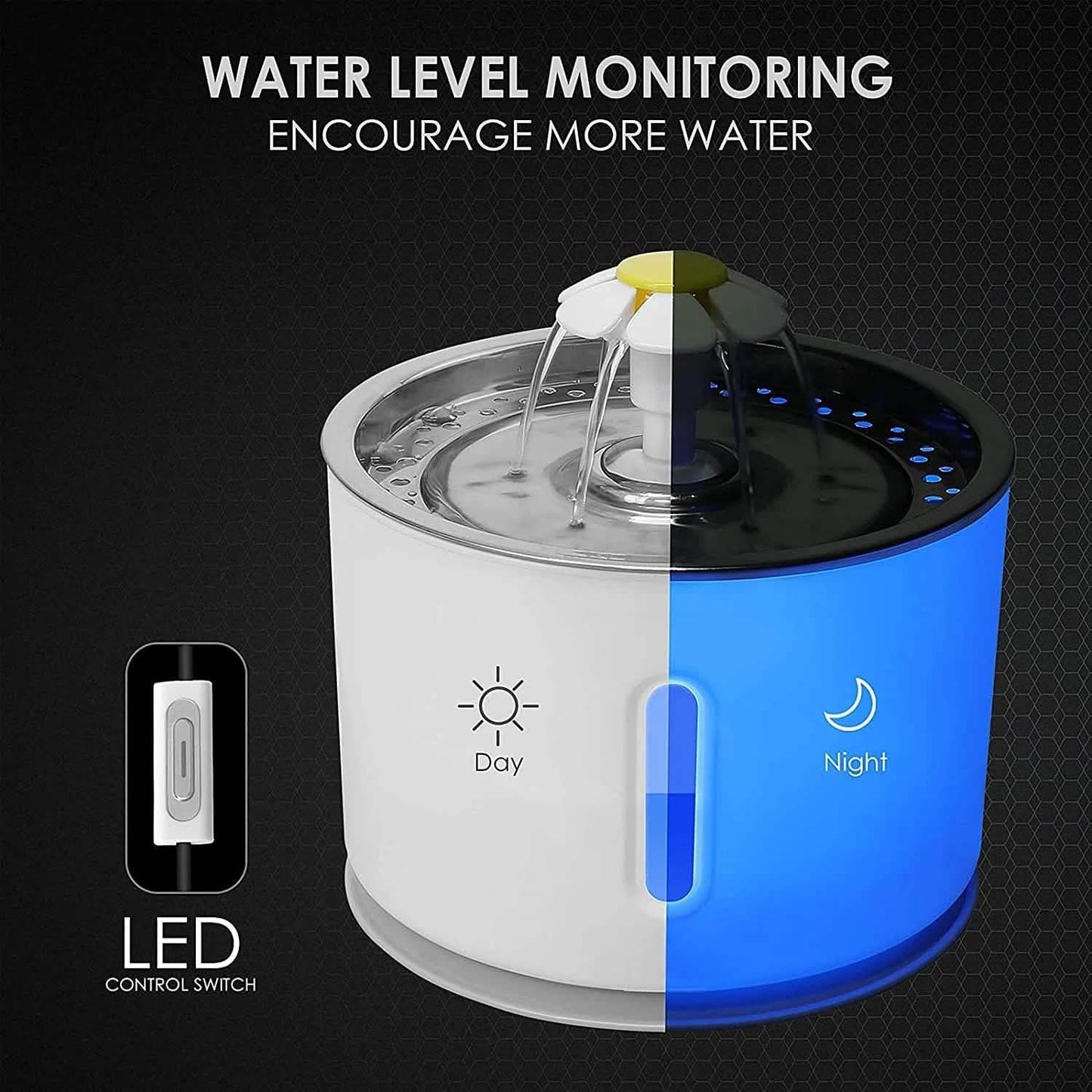 Cat Water Fountain 2.4L Automatic Pet Fountain DailySale