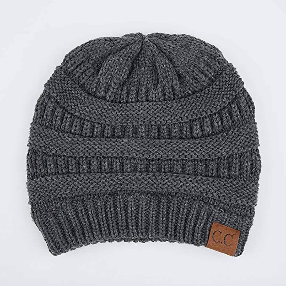 C.C. Women's Knit Beanie Hat - Color: Charcoal DailySale