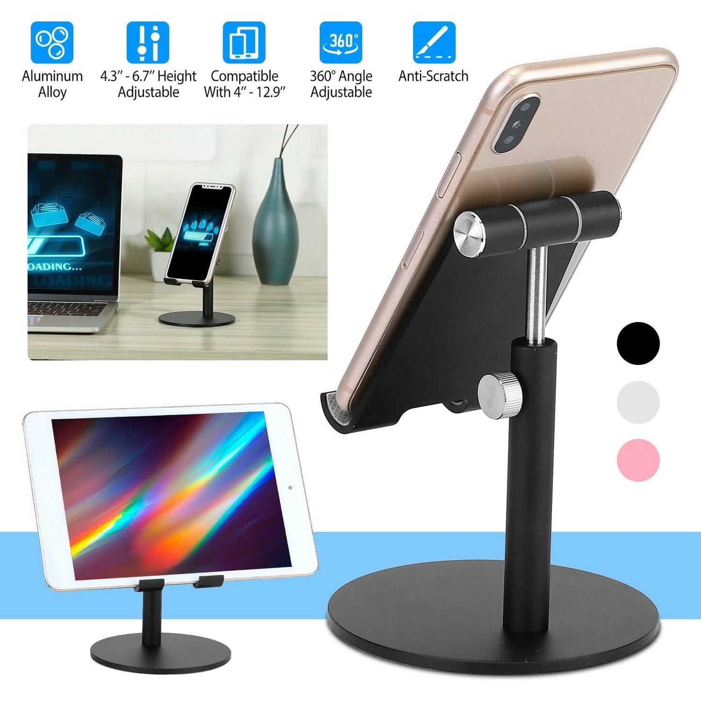 Cellphone Stand Universal No-Slip Aluminum Alloy Thick Case Friendly DailySale