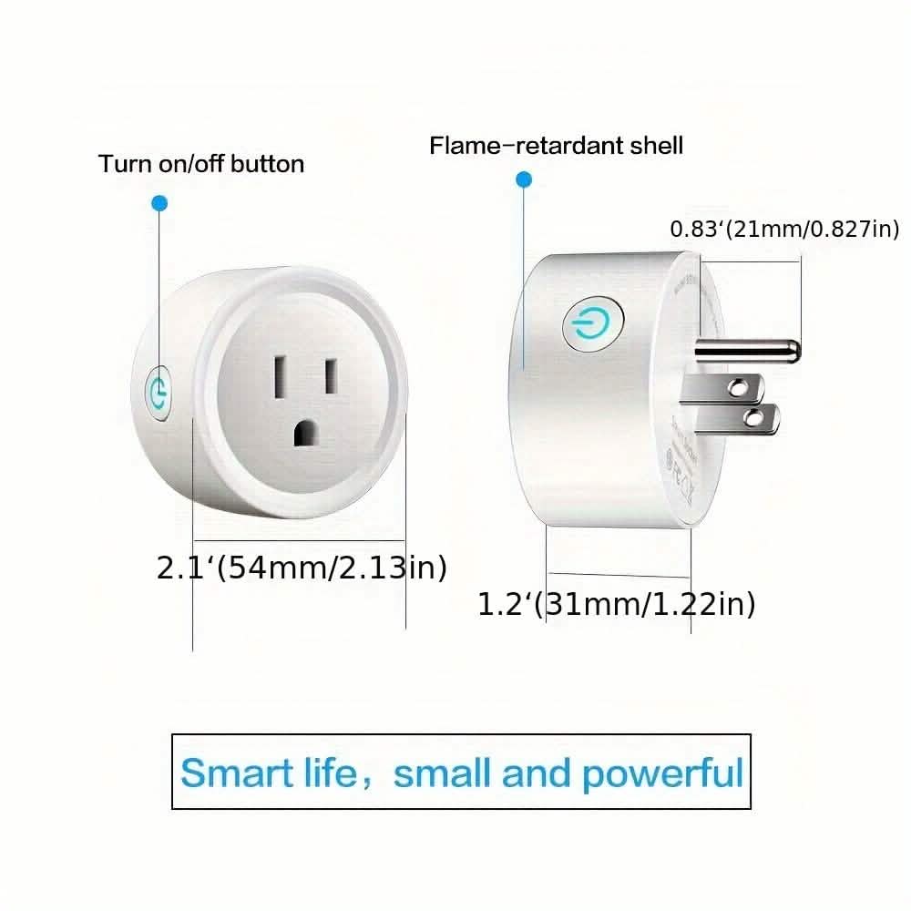 Smart WiFi Plug Outlet Adapter, Works with Alexa & Google, Timer, Voice Control, 2.4GHz Network Home Automation DailySale