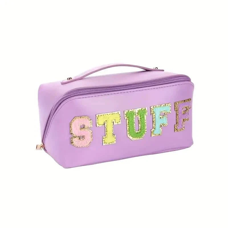 Chenille Letter Patches Cosmetic Bag DailySale