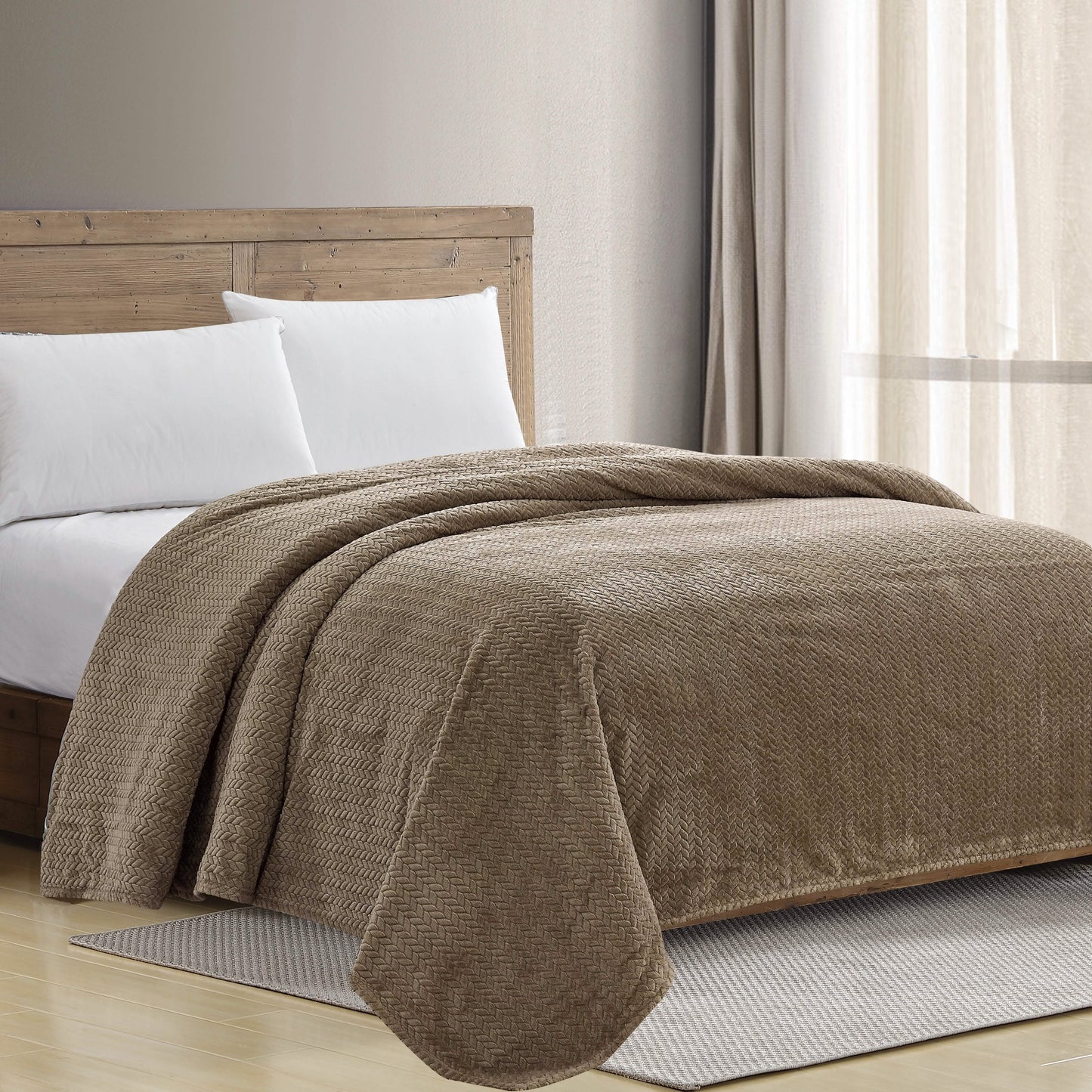 Chevron Braided Bed Cover DailySale