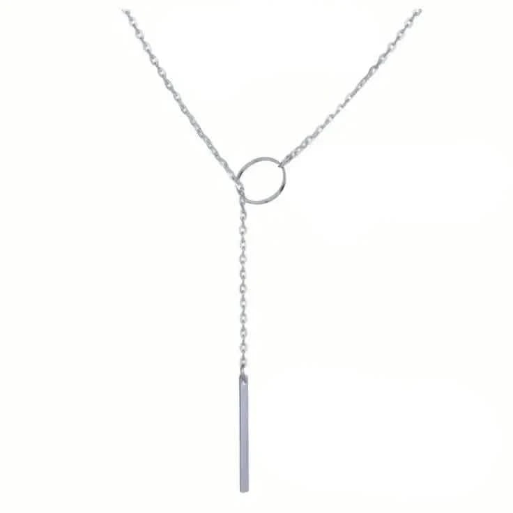 Chic Ethnic-Inspired Alloy Circle & Rod Pendant Necklace DailySale