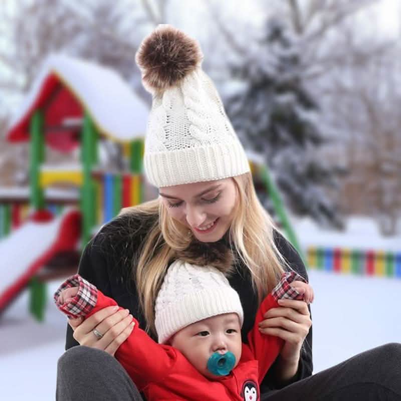 Chic Mom and Me Pom Beanies DailySale