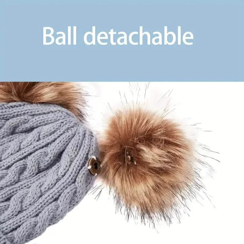 Children's Winter Knitted Wool Lining Warm Hat, Scarf, Glove Set For 2-5 Year Old Boys And Girls DailySale