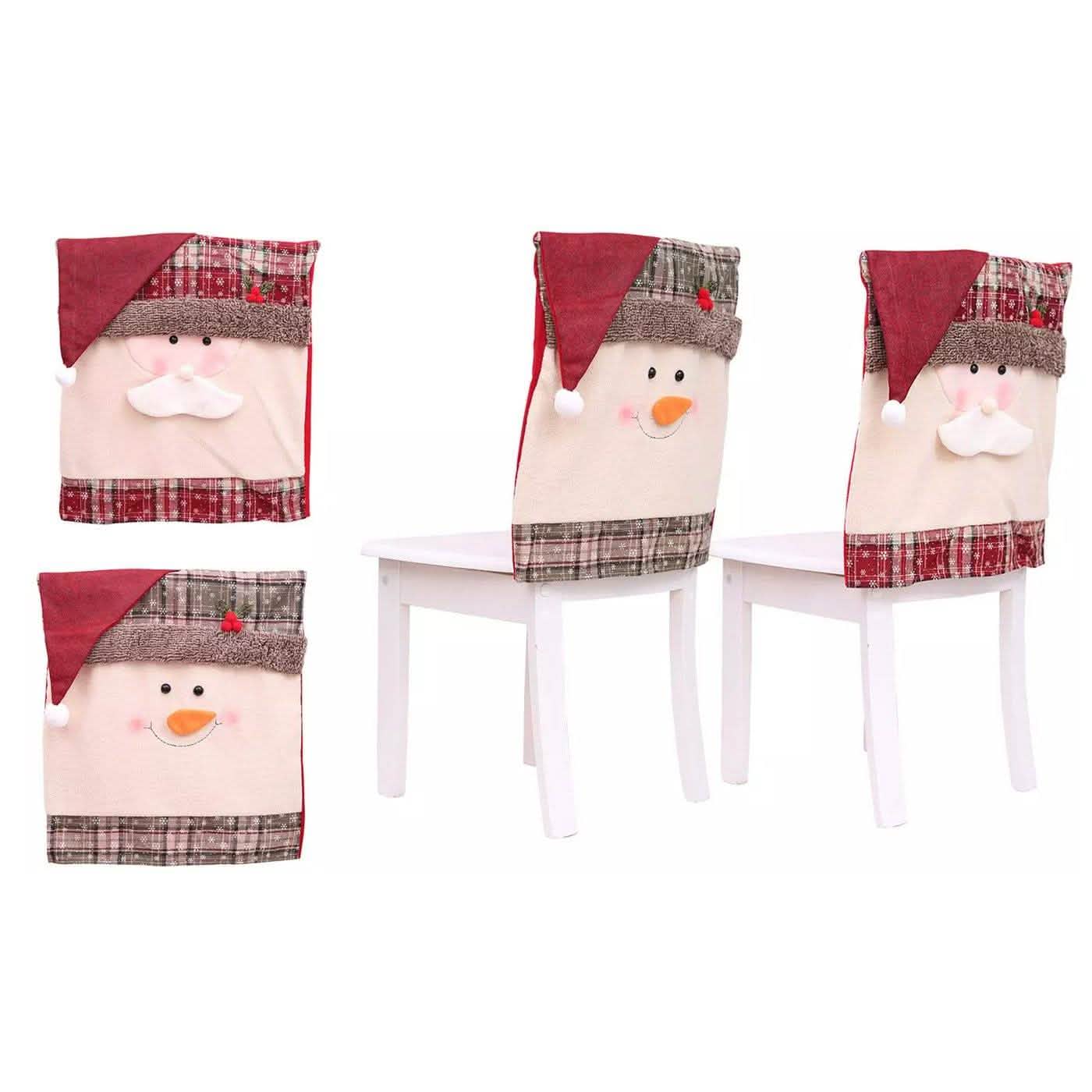 Christmas Santa Claus Snowman Chair Cover DailySale