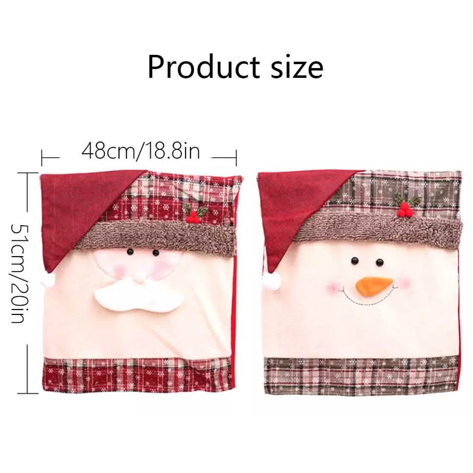 Christmas Santa Claus Snowman Chair Cover DailySale