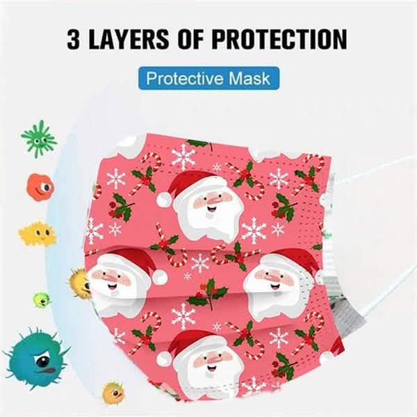 Christmas Special Mask Disposable Dustproof and Breathable Three-layer Protective Cover DailySale