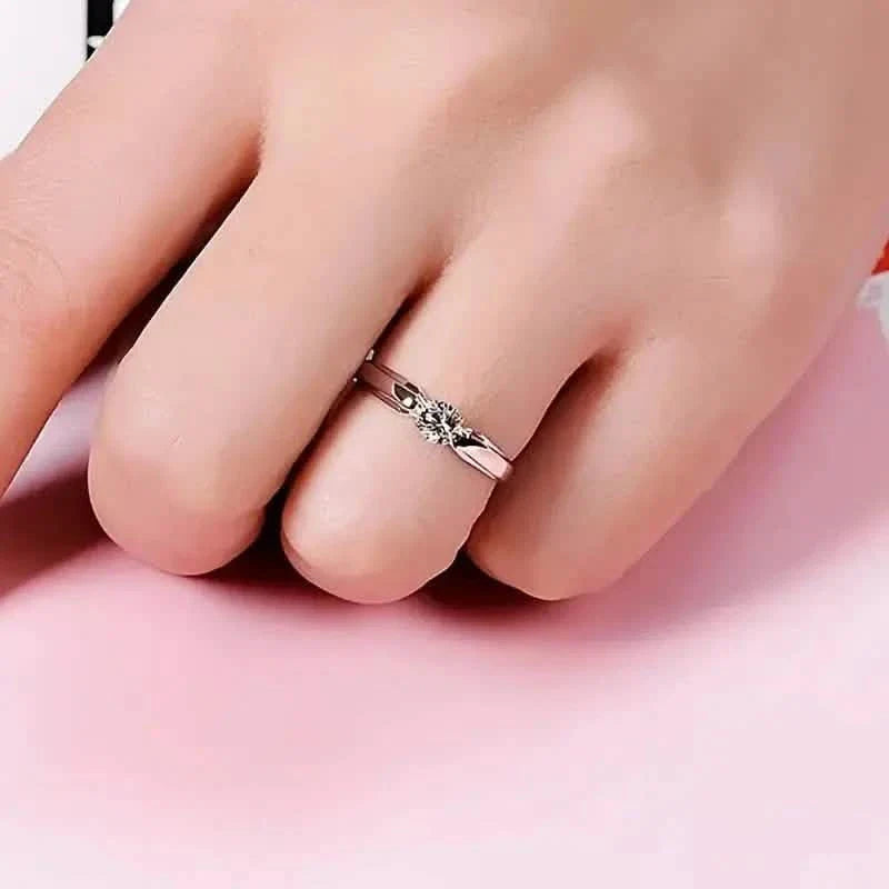 Classic 4-prong Set Round Zirconia Ring For Women DailySale