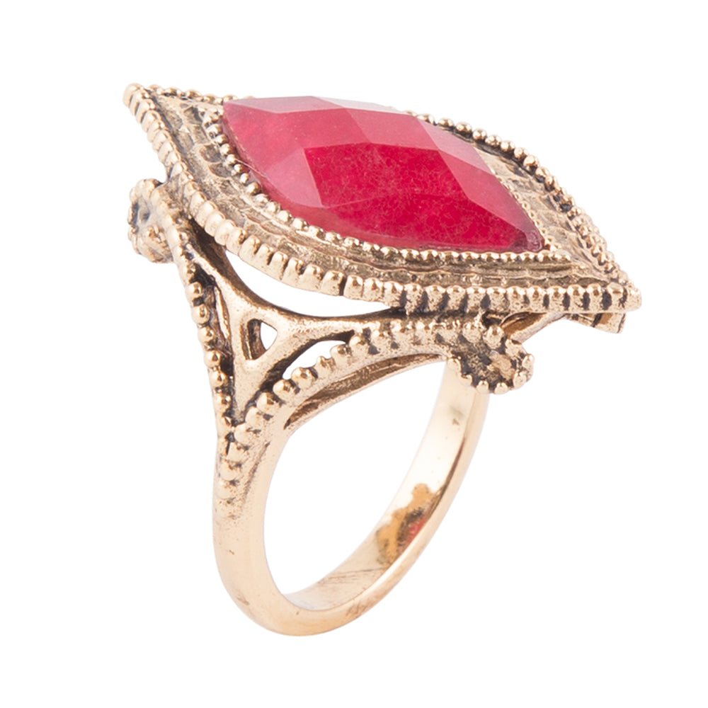 Cleopatra Bordeaux Quartz Ring Barse Jewelry