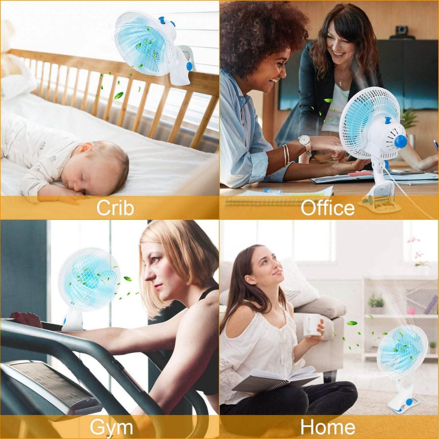 Clip-On 2 Speeds Quiet Clamp Fan DailySale