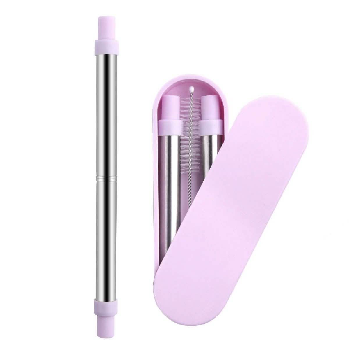 Collapsable Telescopic Reusable Drinkable Straw DailySale