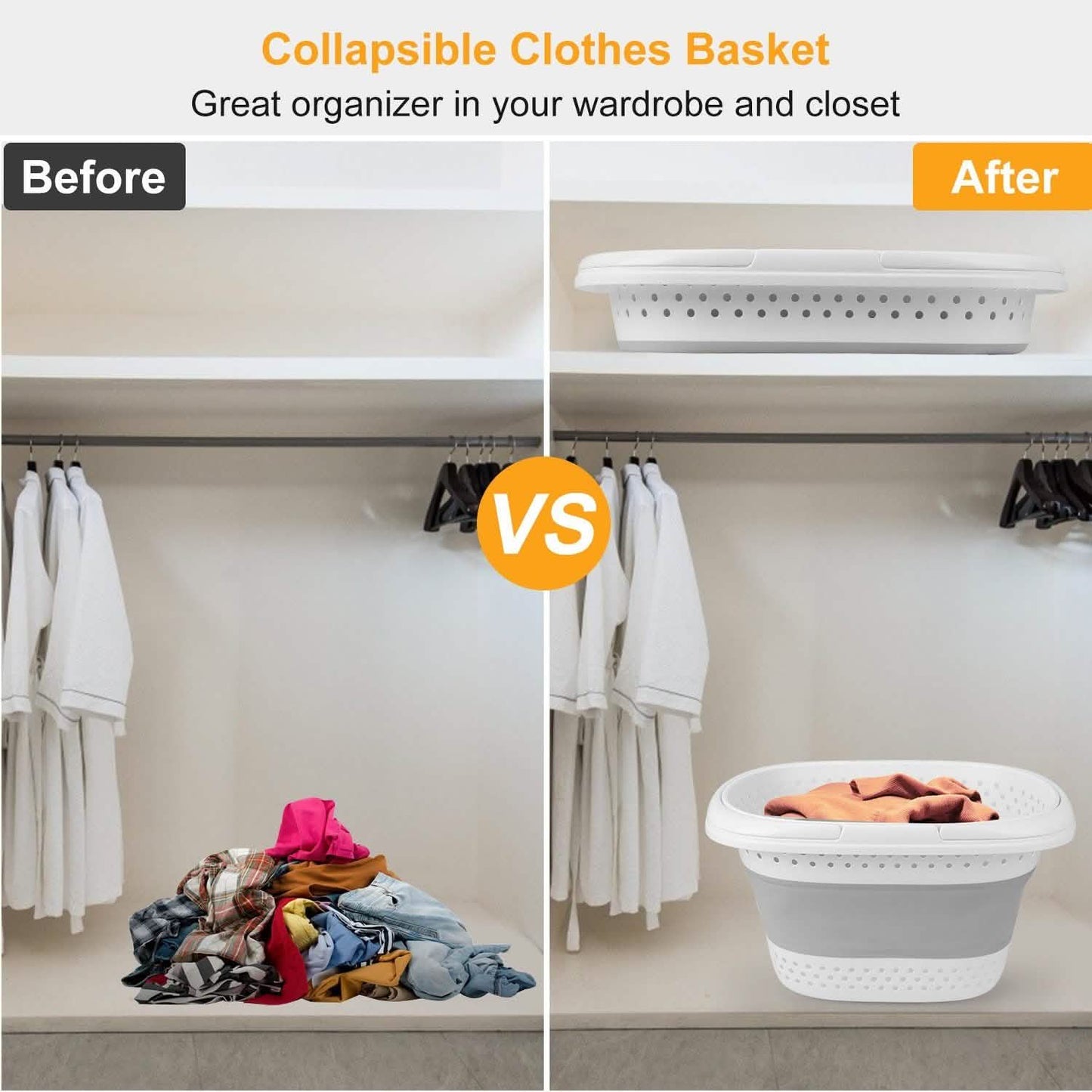 Collapsible Laundry Basket with Comfort Handle DailySale