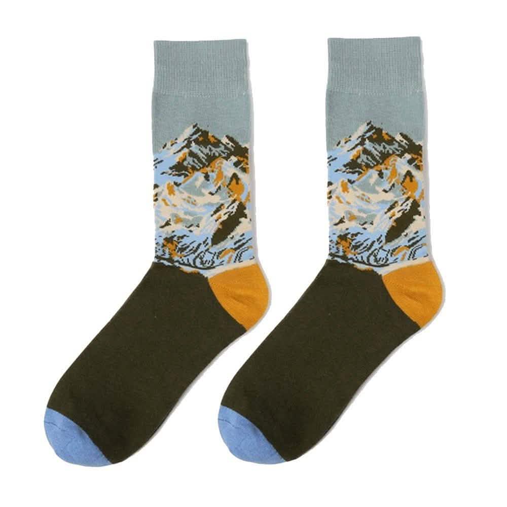 Combed Cotton Funky Casual Knee Socks - Assorted Styles DailySale