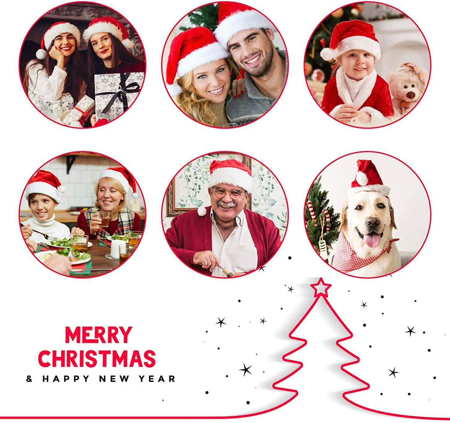 Comfort Christmas Hats Extra Thick Classic Fur DailySale