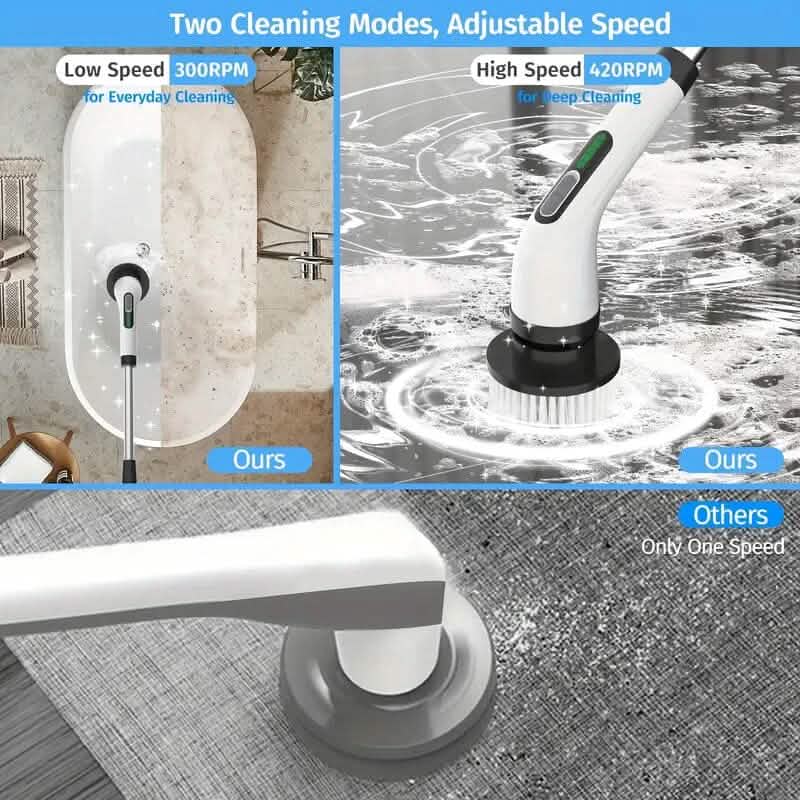 Cordless Electric Dual Adjustable Speed Spin Scrubber DailySale