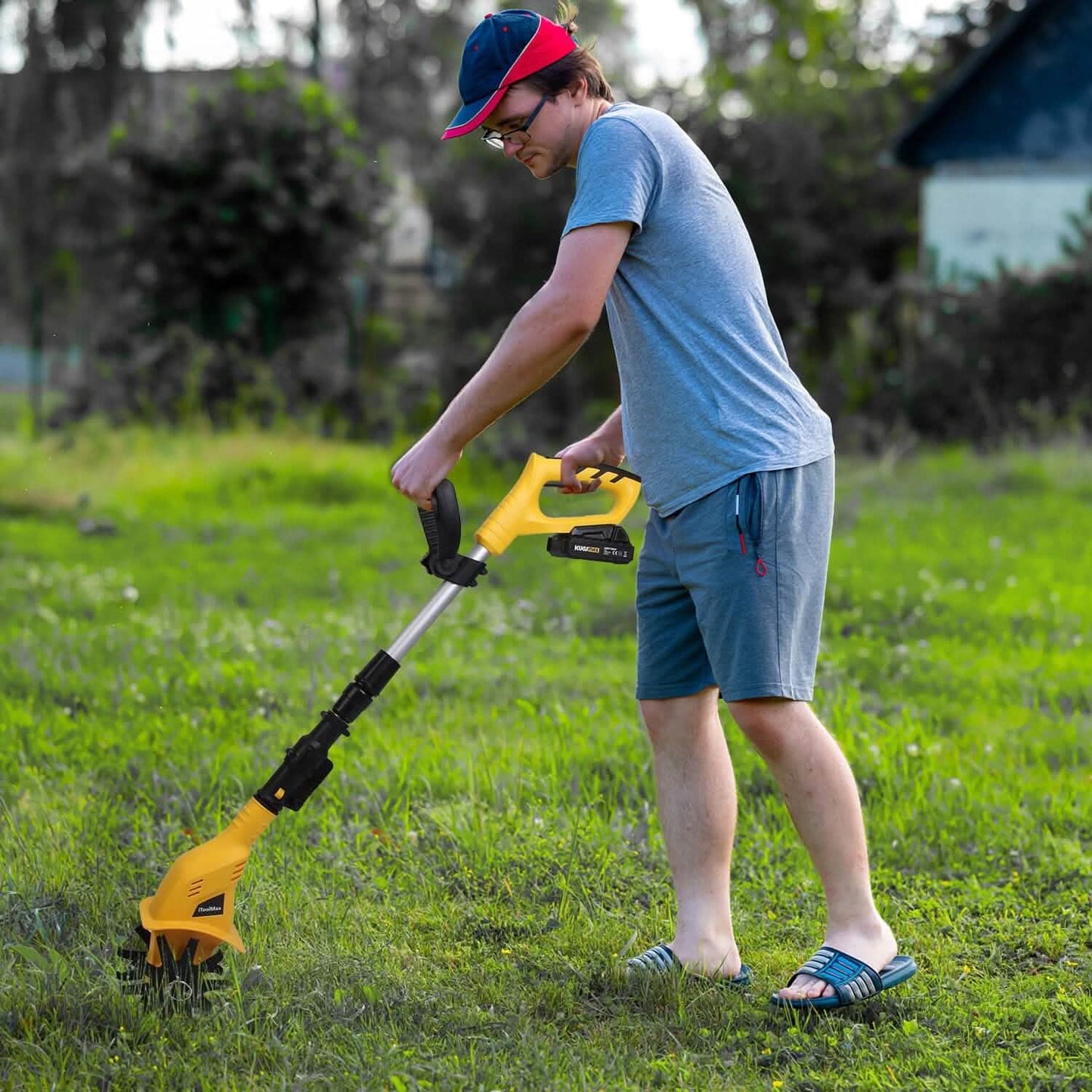 Cordless Electric Garden Tiller Cultivator With 20V Rechargeable Battery DailySale