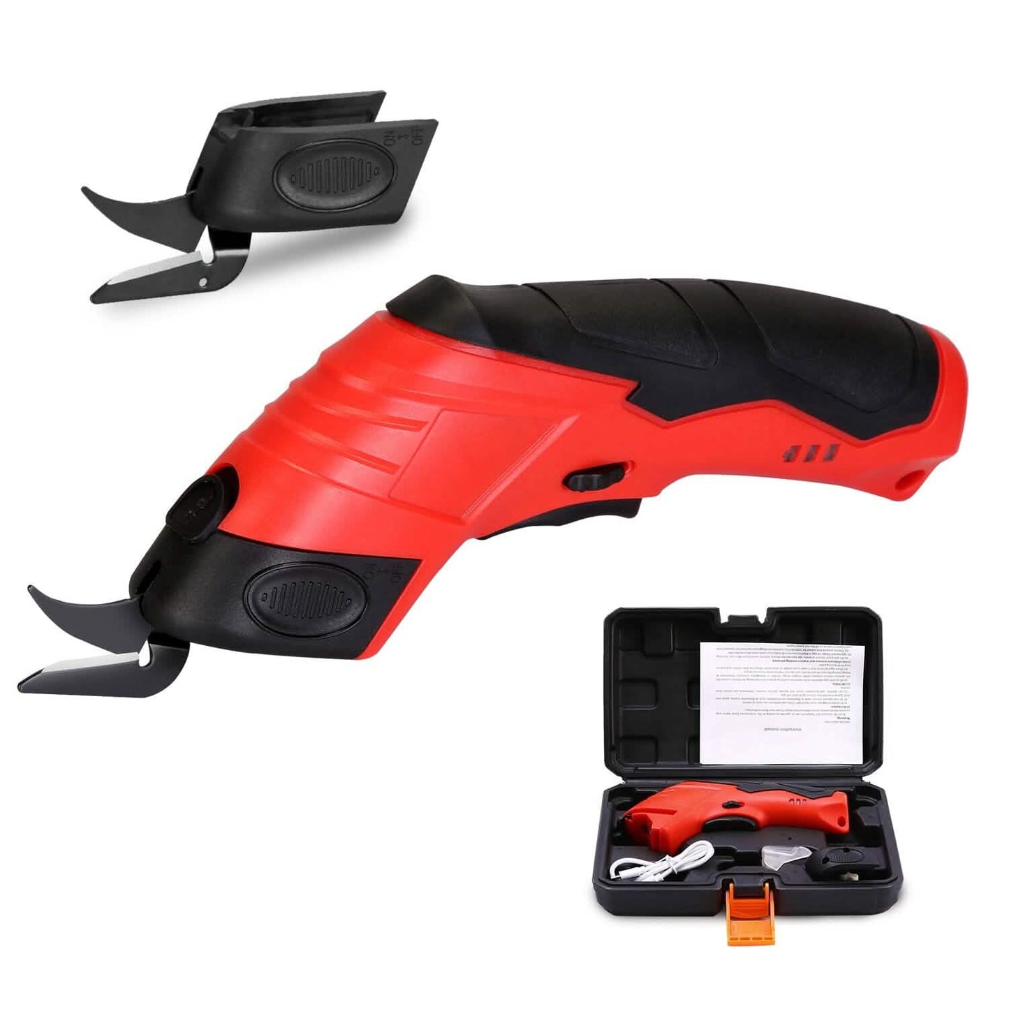 Cordless Electric Scissors Automatic Shears Cutting Tool with Rechargeable Battery 2 Replaceable Blades 10000RPM Fabric Cutter DailySale