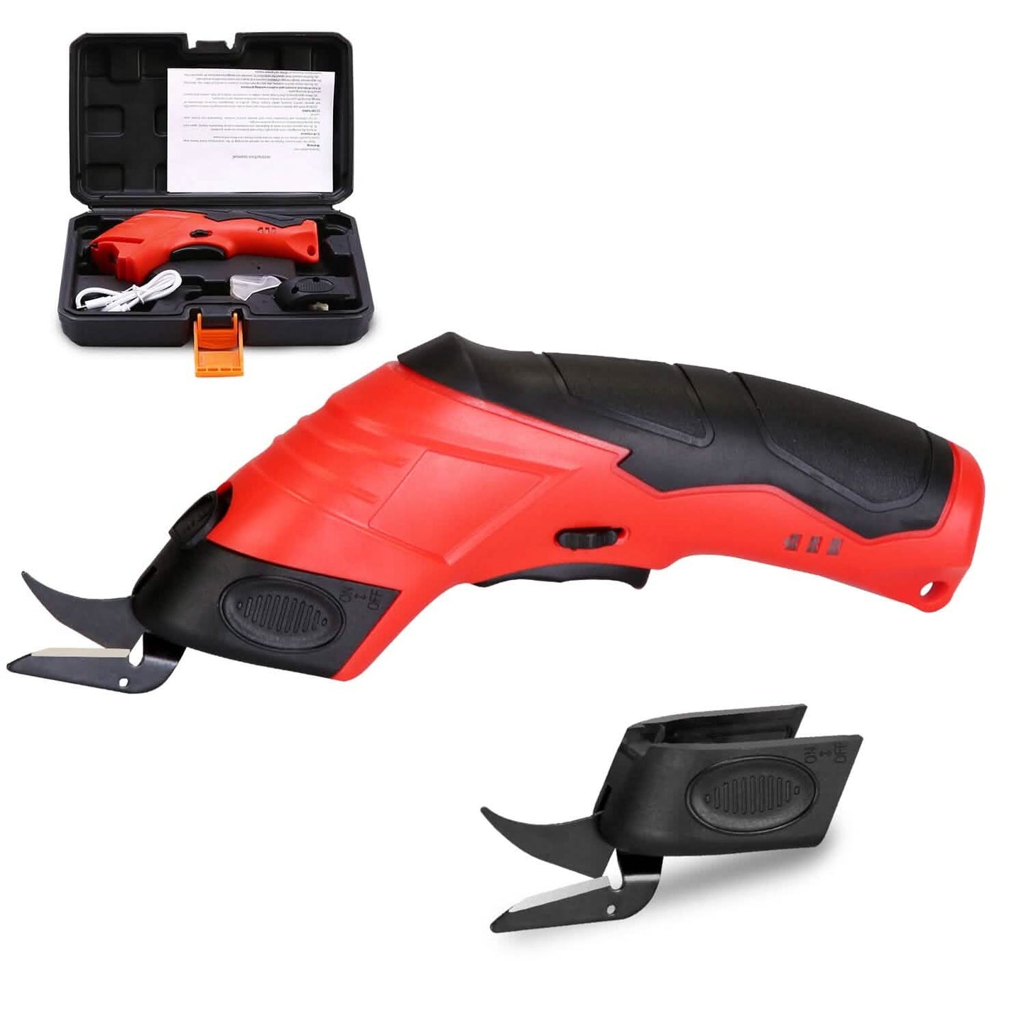 Cordless Electric Scissors Automatic Shears Cutting Tool with Rechargeable Battery 2 Replaceable Blades 10000RPM Fabric Cutter DailySale