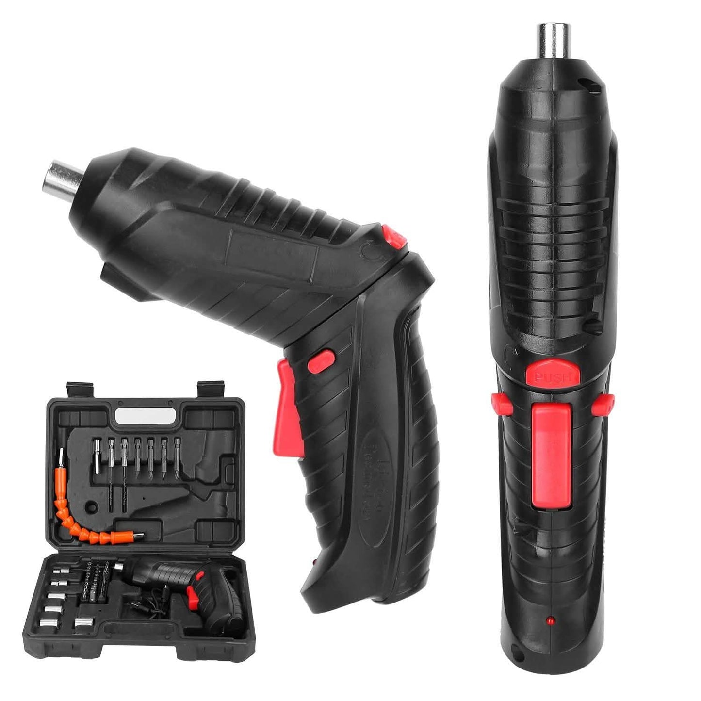 Cordless Electric Screwdriver Set with LED Work Light USB Rechargeable DailySale