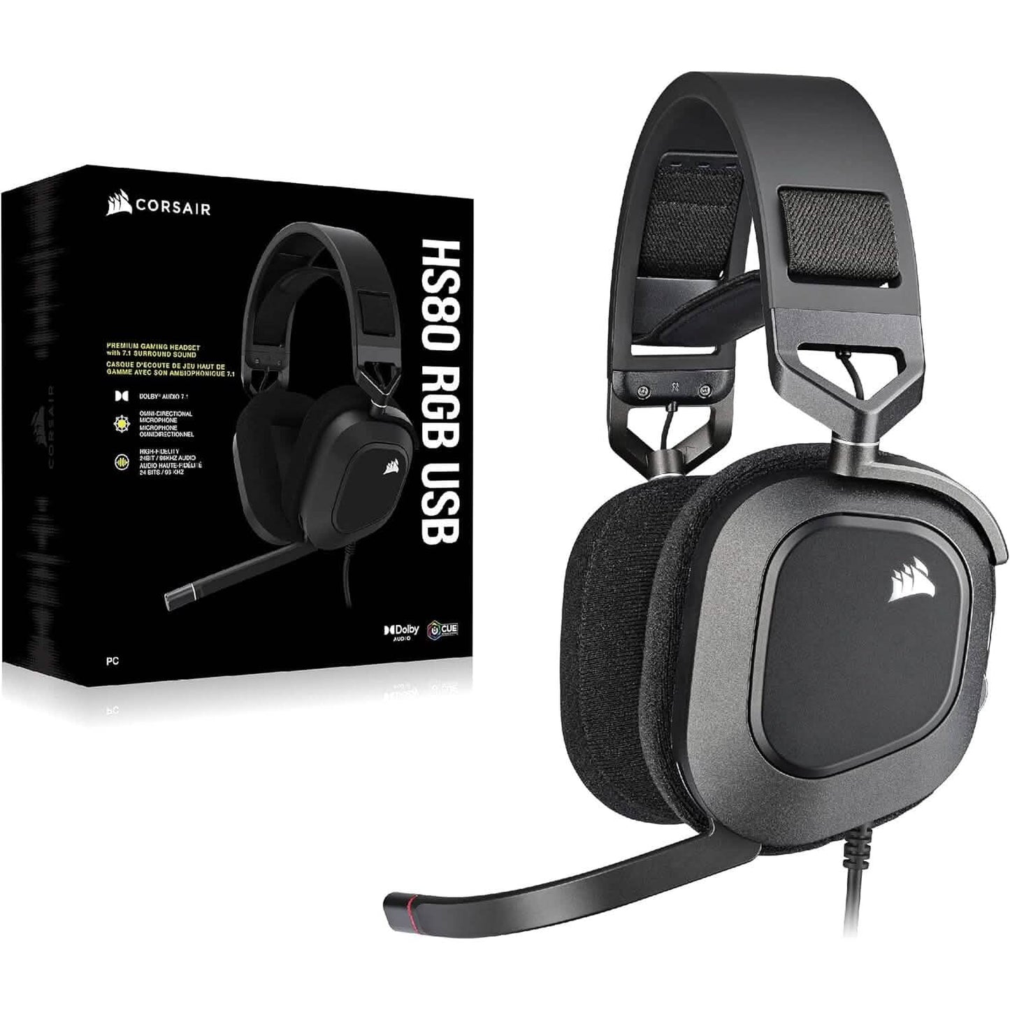 Corsair HS80 RGB USB Premium Gaming Headset (Refurbished) DailySale