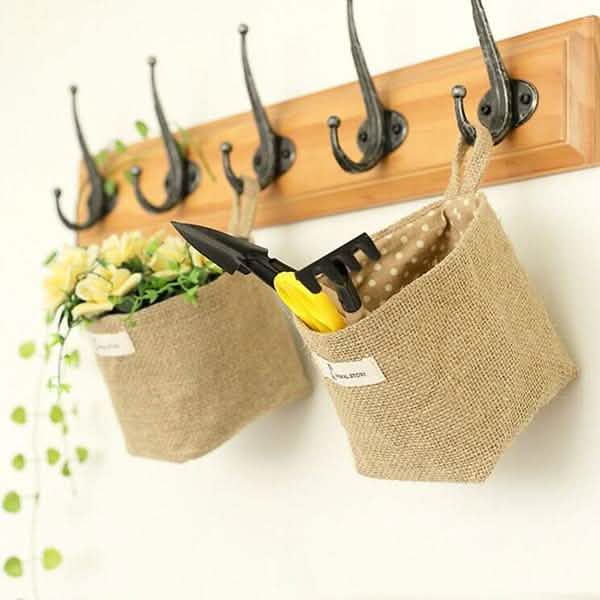Cotton Linen Hanging Bag Home Gadget Storage Organizer DailySale