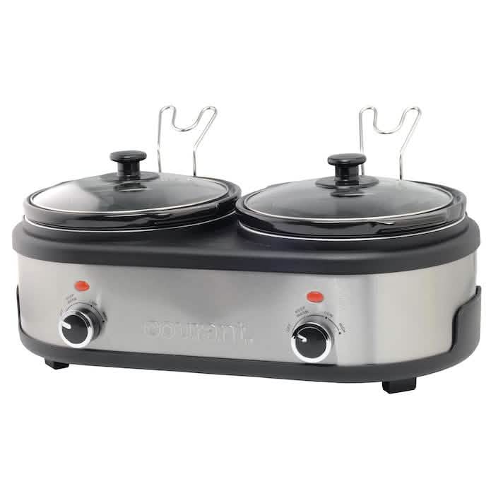 Courant 2.5 QT Double Slow Cooker - Stainless Steel DailySale