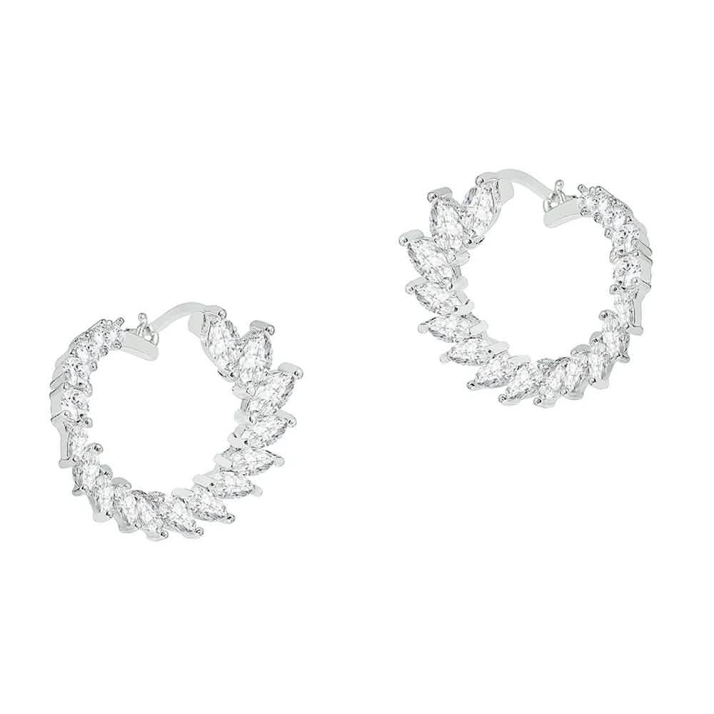 Crescent Moon Earrings Made With Crystals DailySale