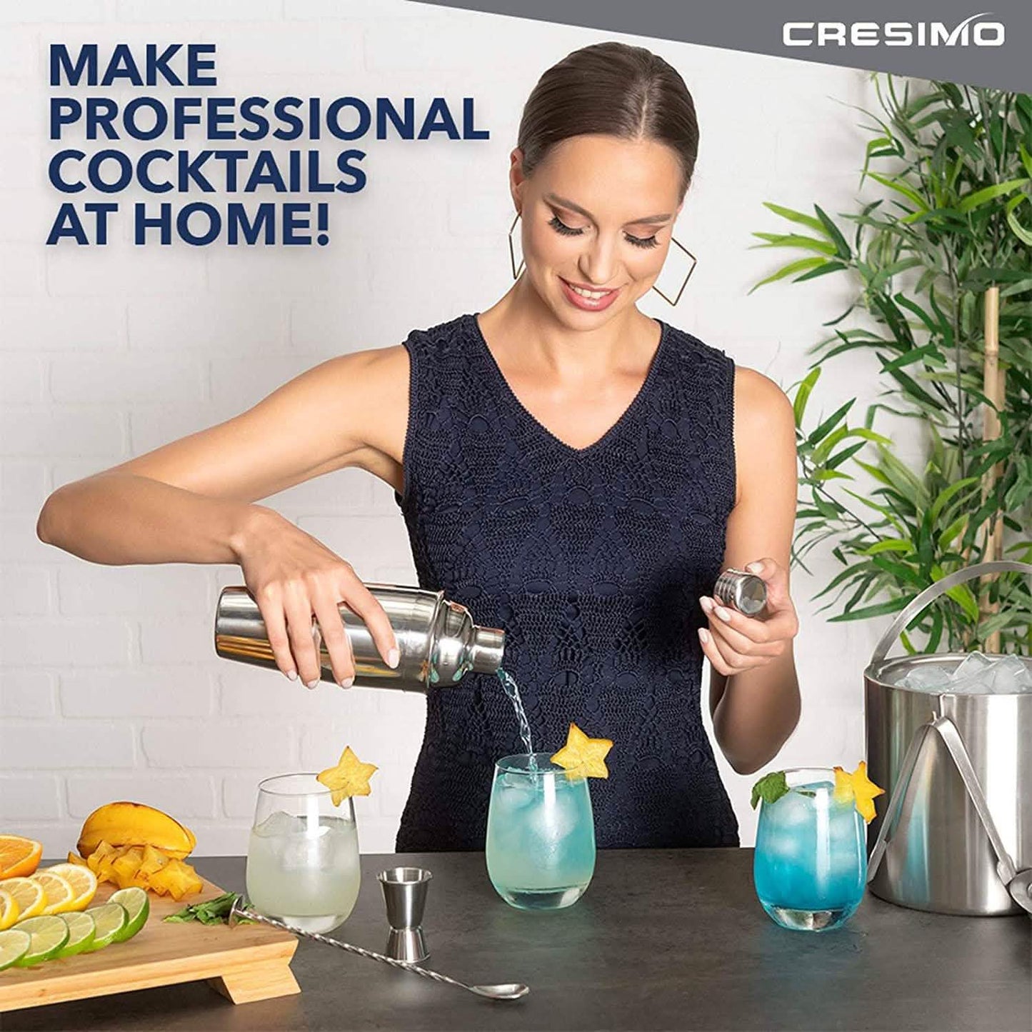 Cresimo 24 Ounce Cocktail Shaker Bar Set DailySale